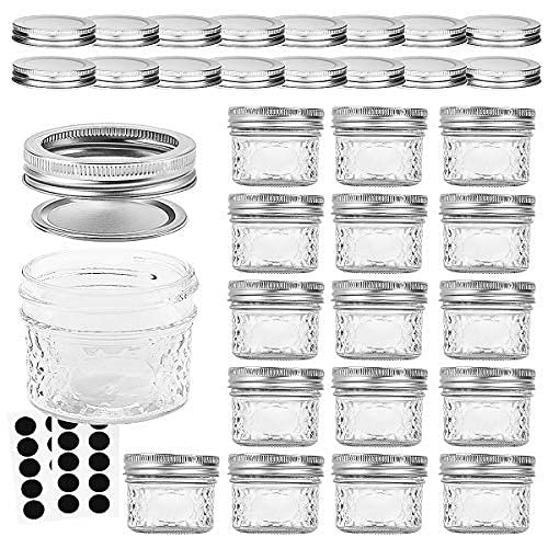 VERONES 4oz mason jar with regular lid ready for food storage and reuse