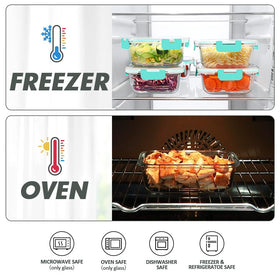 VERONES airtight BPA-free lids keep contents fresh during transport.