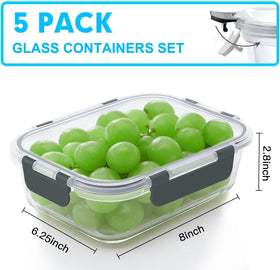 VERONES airtight locking lids on a glass container, emphasizing leak prevention.