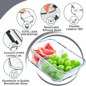 VERONES airtight locking lid keeps meals secure and prevents leaks.