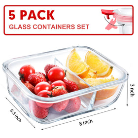 VERONES airtight locking lids on glass containers prevent leaks during transport.