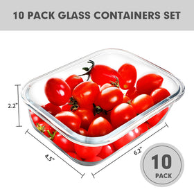 VERONES airtight locking lids on glass containers prevent spills during transport