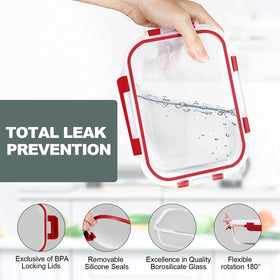VERONES borosilicate glass construction withstands temperature changes for versatile storage.