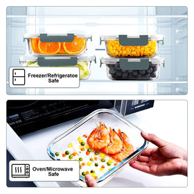 VERONES borosilicate glass construction for versatile oven and freezer use.