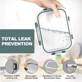 VERONES borosilicate glass containers are oven-safe and dishwasher-friendly.