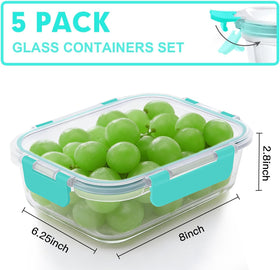 VERONES borosilicate glass storage for oven-safe reheating