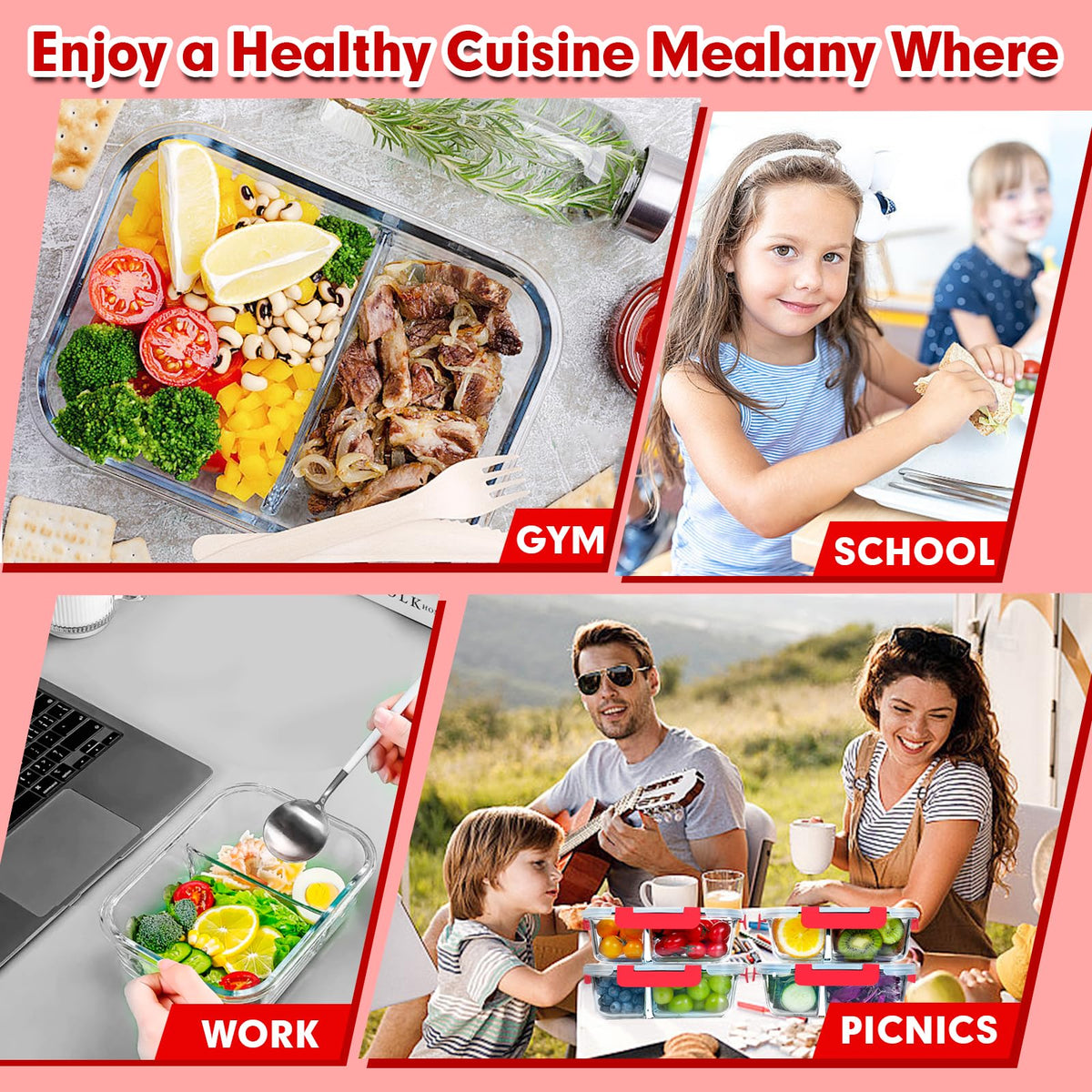 VERONES BPA-free lids ensure safe storage without contamination.