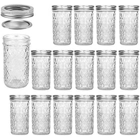 Clear 12oz VERONES mason jar ideal for preserving and long freshness