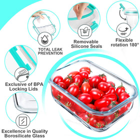 VERONES dishwasher-safe glass containers for easy cleanup