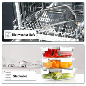 VERONES easy-to-clean glass containers simplify cleanup after meals