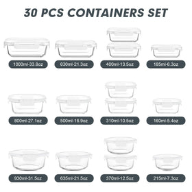 VERONES 21-3oz glass container for portioned meals and on the go lunches.
