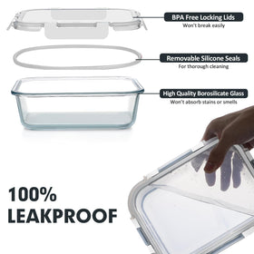VERONES 6-3oz compact glass container for sauces and dips.