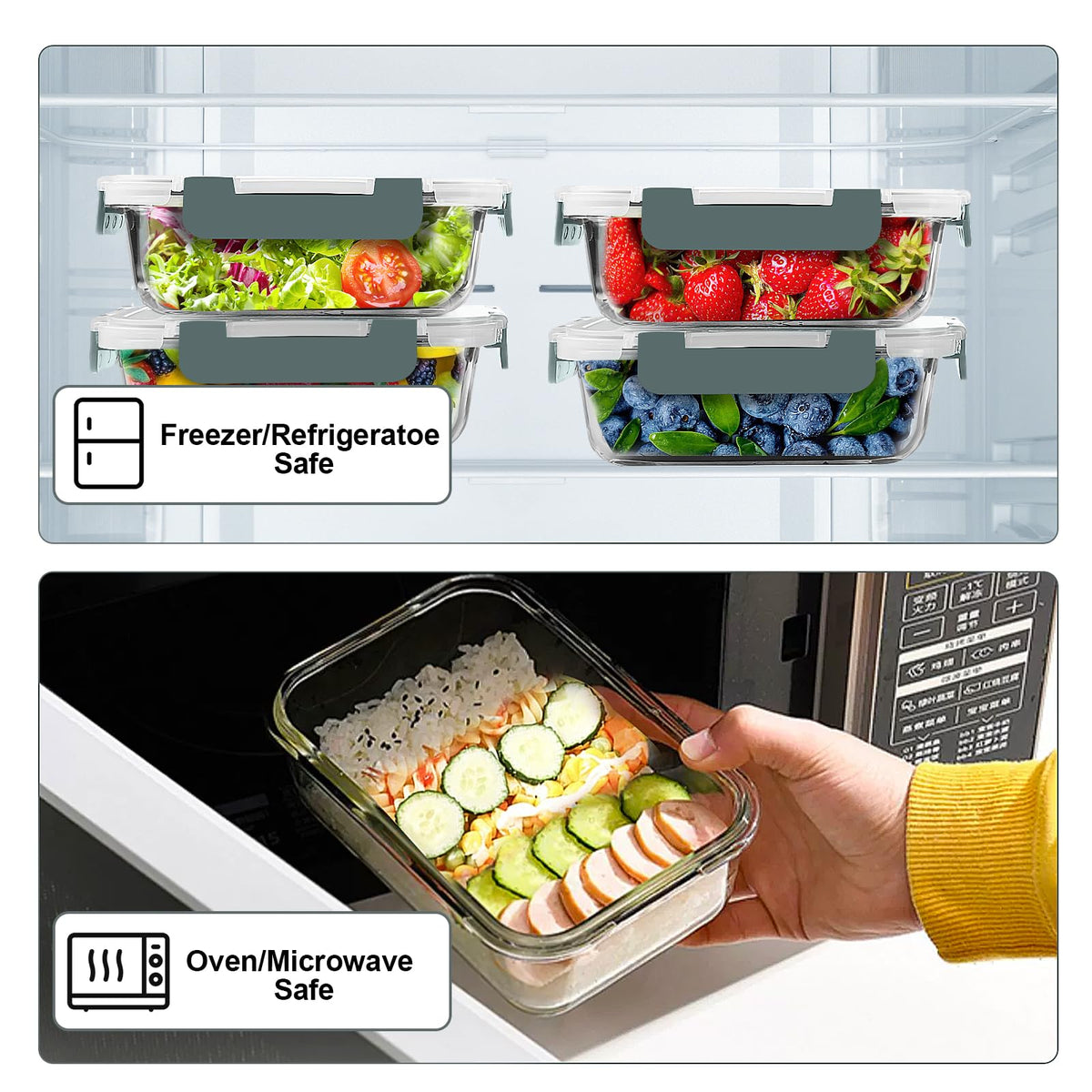 VERONES glass storage is non-toxic and won’t absorb flavors or stains.