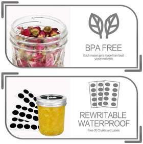VERONES 6oz jars for jams, honey, or DIY gifts