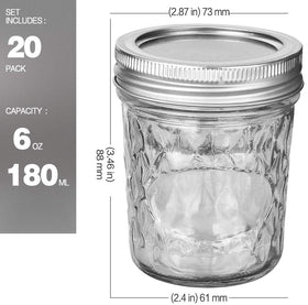 VERONES 6oz jars with silver lids for reliable sealing