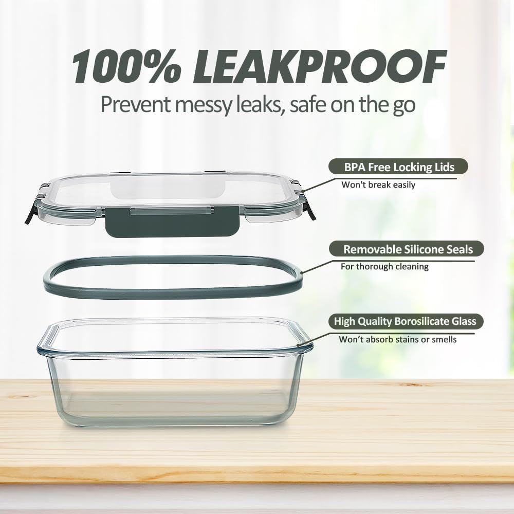 VERONES meal-prep set in 12 sizes ideal for portions and leftovers.