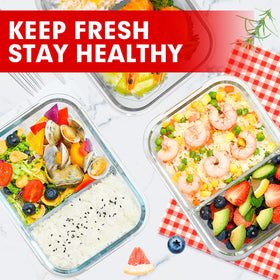 VERONES portable 36 oz containers ideal for office meals and travel.
