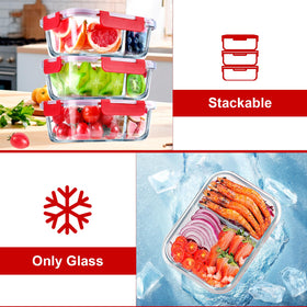 VERONES stackable containers save shelf space in the kitchen.
