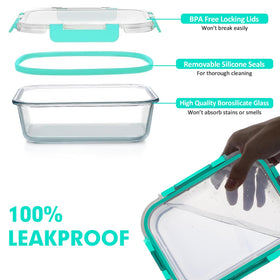 VERONES stackable glass containers save space in pantry and fridge.