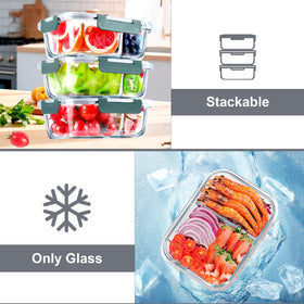 VERONES stackable design saves space and keeps your fridge organized.