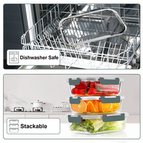 VERONES stackable design saves space in the fridge and pantry.