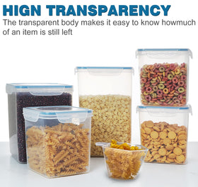 VERONES tall containers with labels helping identify staples quickly