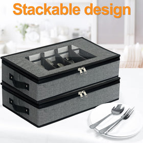 VERONLY adjustable dividers enable customizable compartments for various utensils.