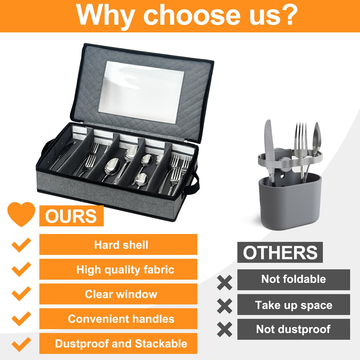 VERONLY camping and RV storage solution keeps utensils organized on the go.