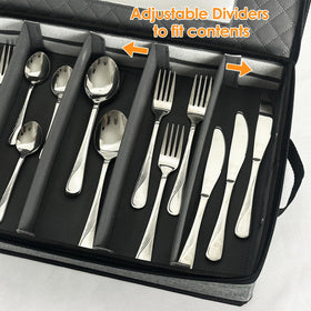VERONLY flatware storage case features 300D Oxford fabric for durable protection.