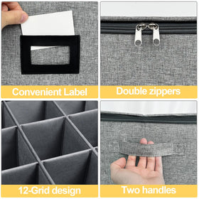 Veronly label holder helps identify contents quickly and neatly.