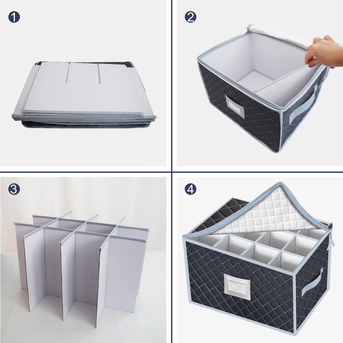 VERONLY grey storage box complements modern kitchens and pantries.