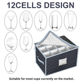 VERONLY stackable design saves cabinet space while protecting fragile glassware.