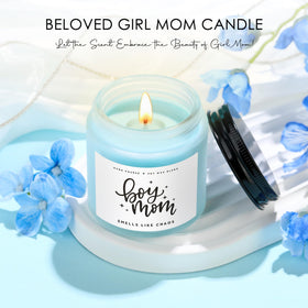 Verouis floral soy wax candle adds calming fragrance to moments.