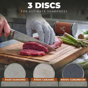 Versa Vibe 1000 ceramic disc delivers smooth sharpening for refined edges