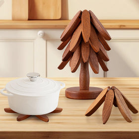 Vertdens eco-friendly walnut wood trivet for daily use.