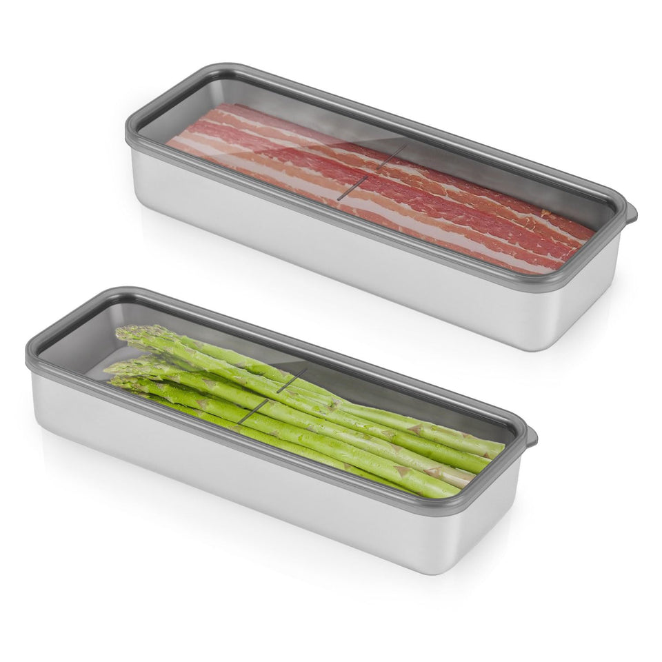 Verveia Bacon Container with Airtight Lid preserves freshness and prevents odors.