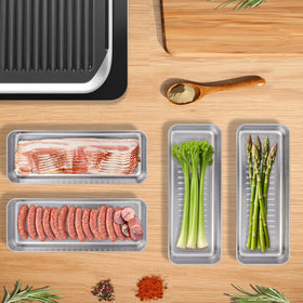 Verveia Stackable Design saves fridge space with tidy storage.