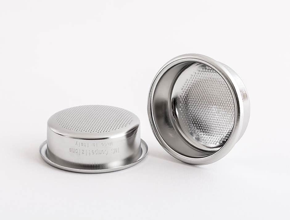VeryBarista IMS convex basket for 58mm portafilters concentrates water flow for centered extraction.