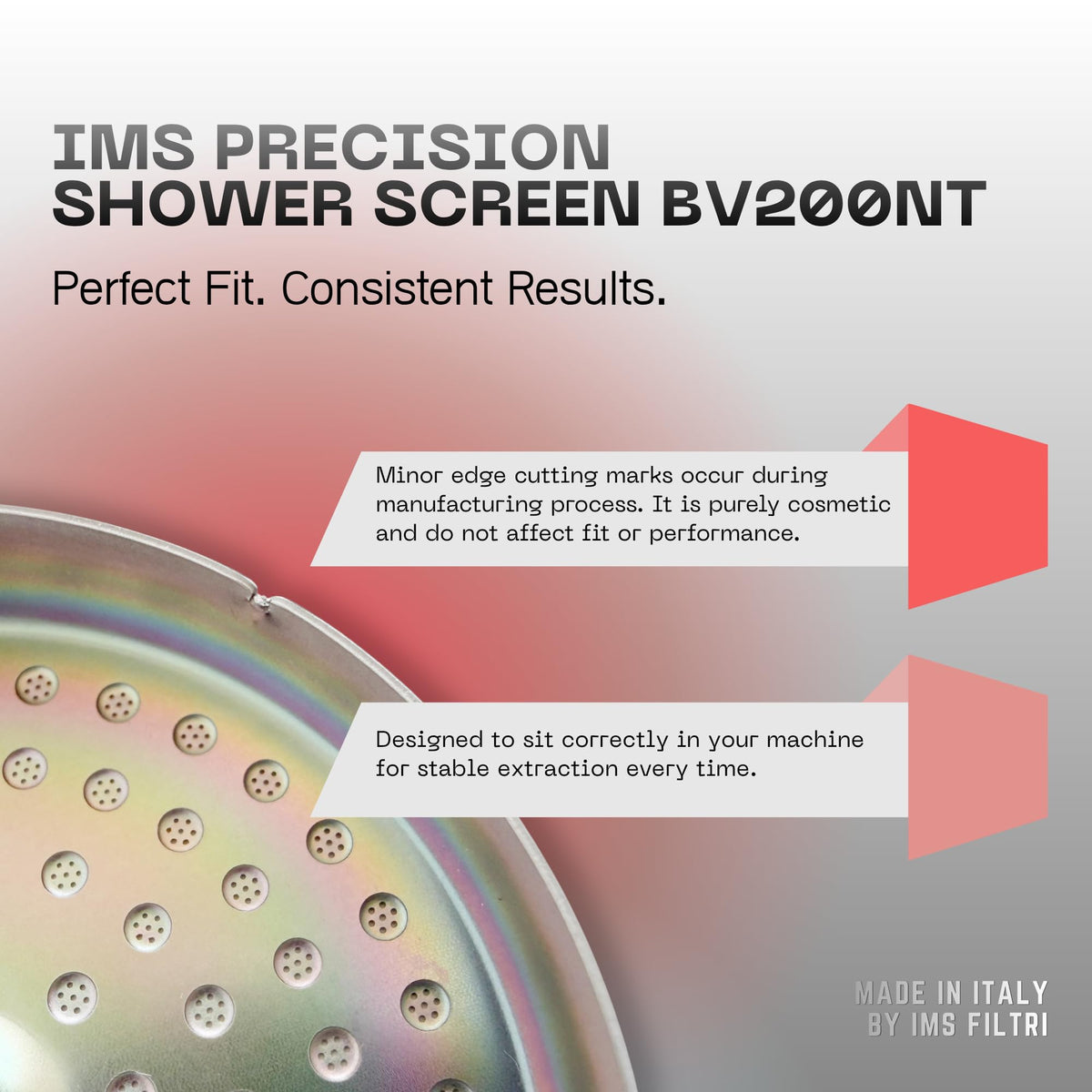 Verybarista closeup of nanotech coating on shower screen surface