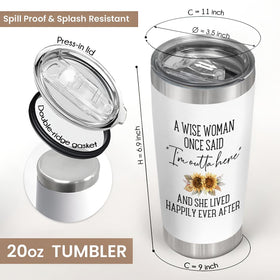 Veryhomy 20oz stainless steel tumbler maintains cold or hot beverages on the go