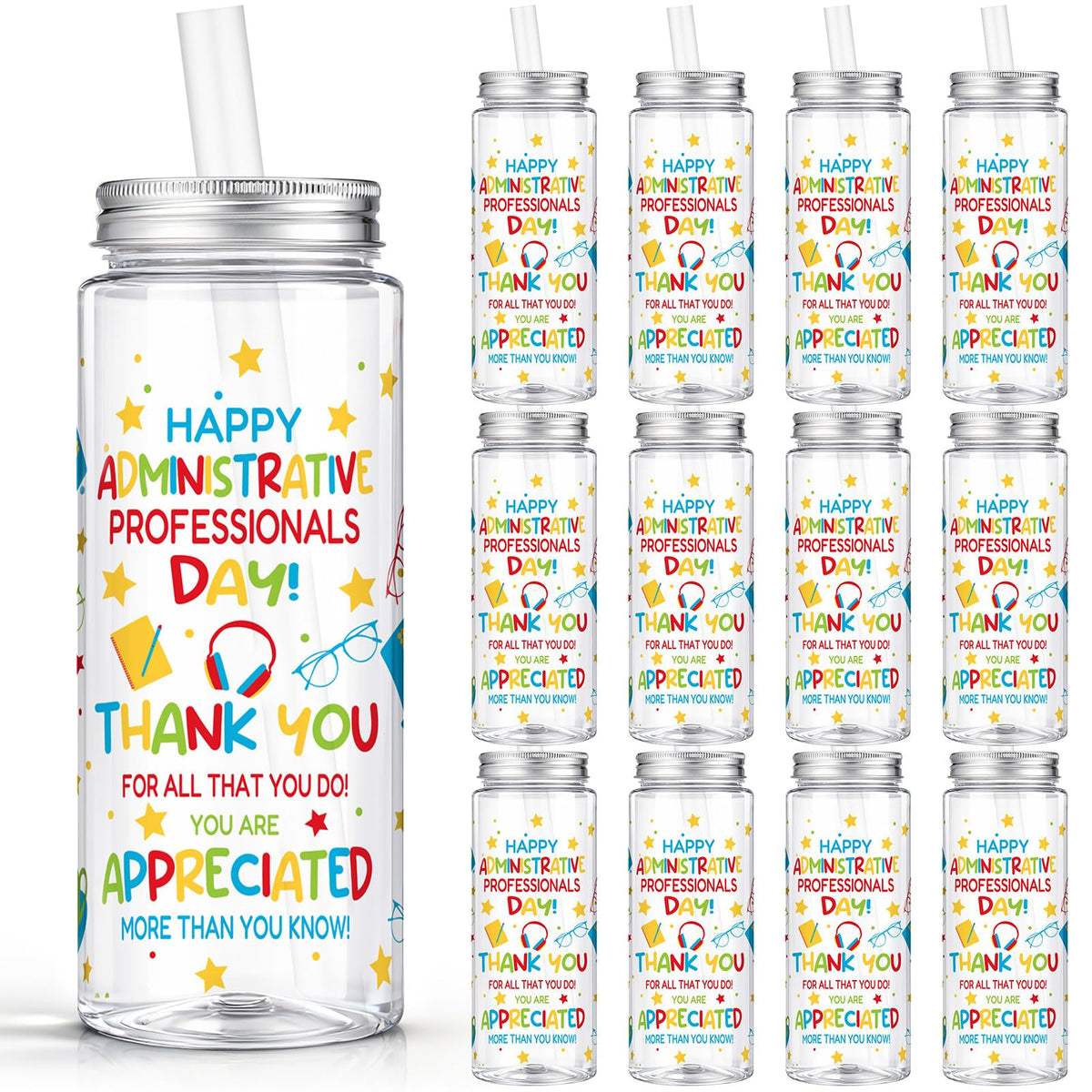 Vesici admin pros day tumbler with lid and straw supports desk hydration.