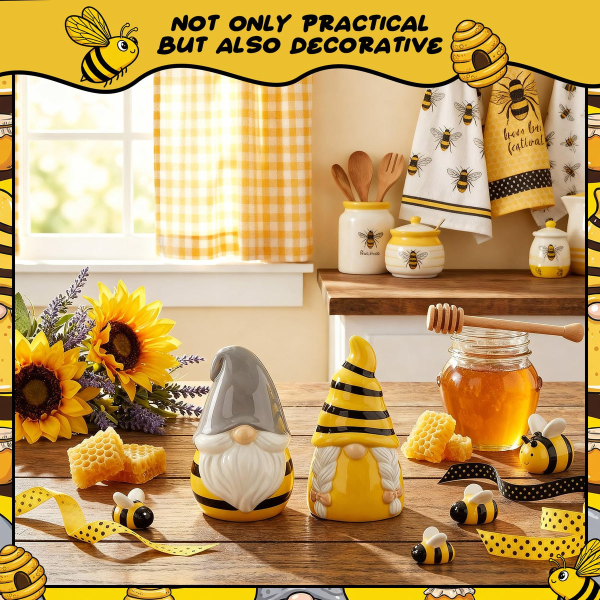 Vesici gift-ready gnome salt and pepper shakers for bee lovers and celebrations.