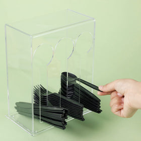 Vesici silverware stand on kitchen counter with a stable base for daily use.