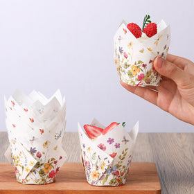 Vesici spring-themed liners ideal for Easter and bridal showers.