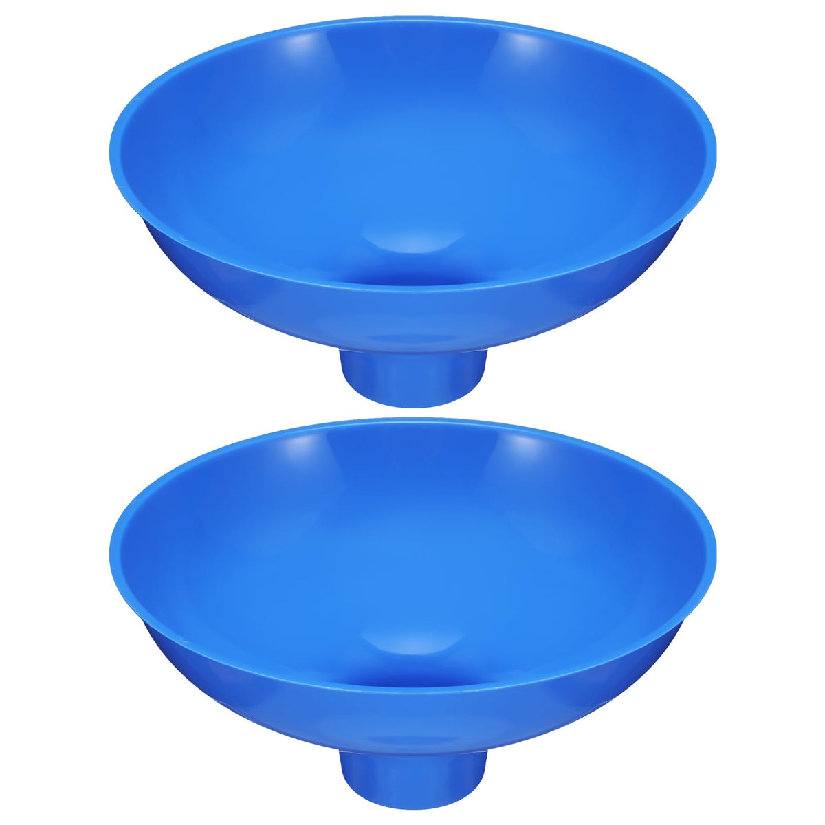 Vesici wide-mouth blue funnel for easy resin tank filling and spill-free transfers.