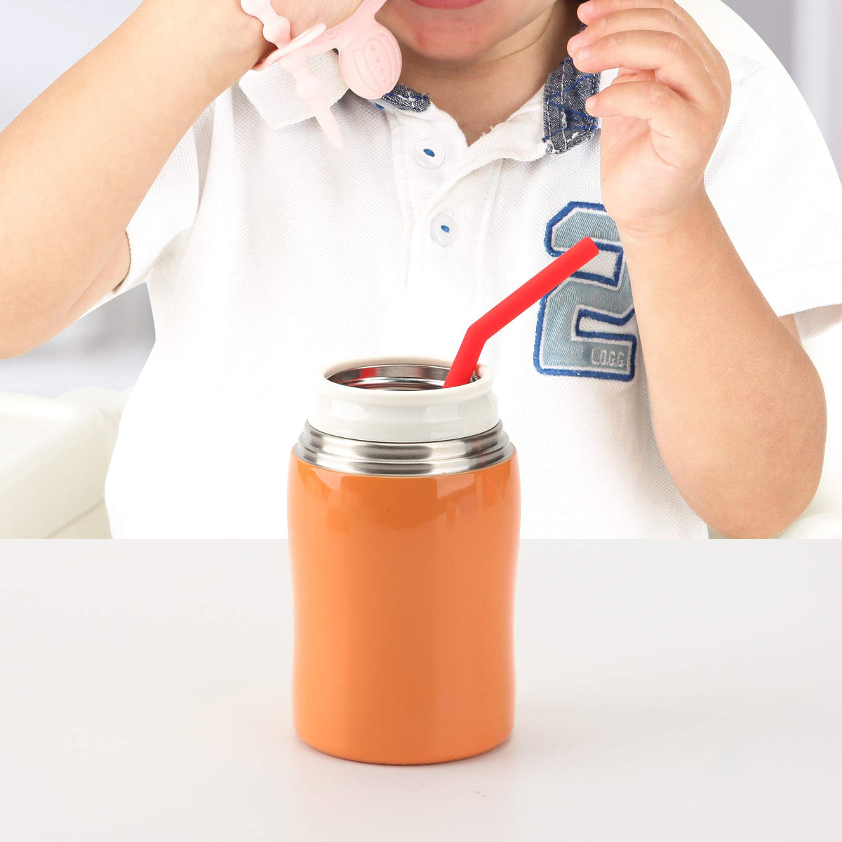 Veskaoty BPA-free silicone straws, tasteless, safe for kids.