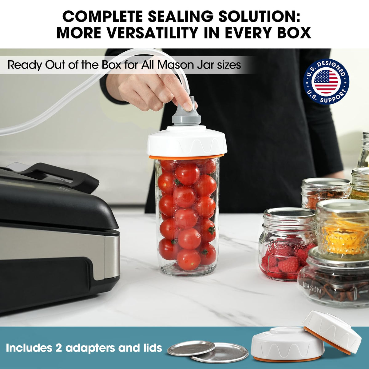 Vesta Precision auto-release lid reveals the seal without effort