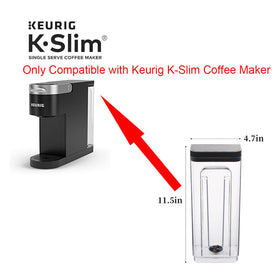 Veterger Keurig K-Slim reservoir with lid attached showing secure fit