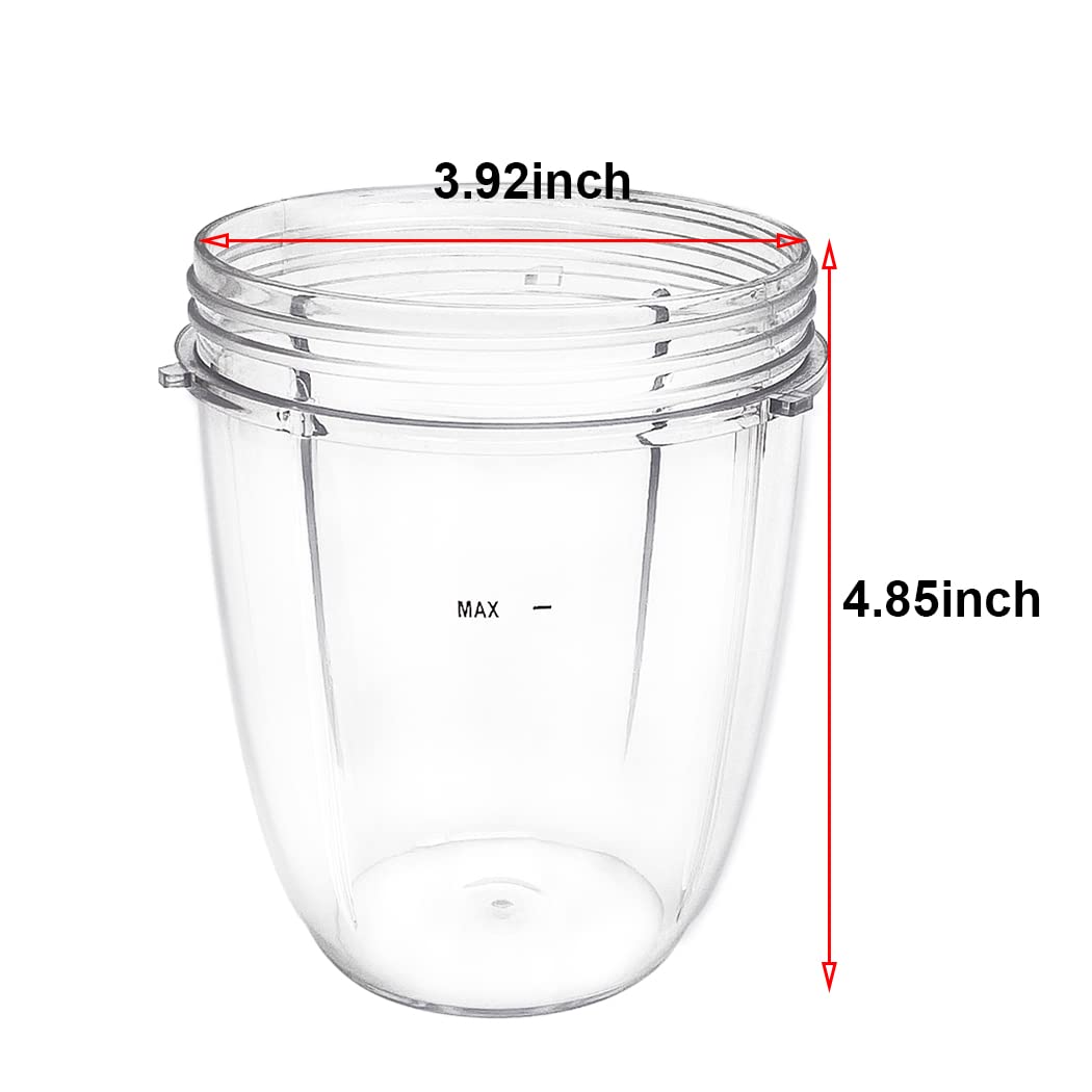 Veterger NutriBullet-compatible replacement cups 18oz for Original and Pro.
