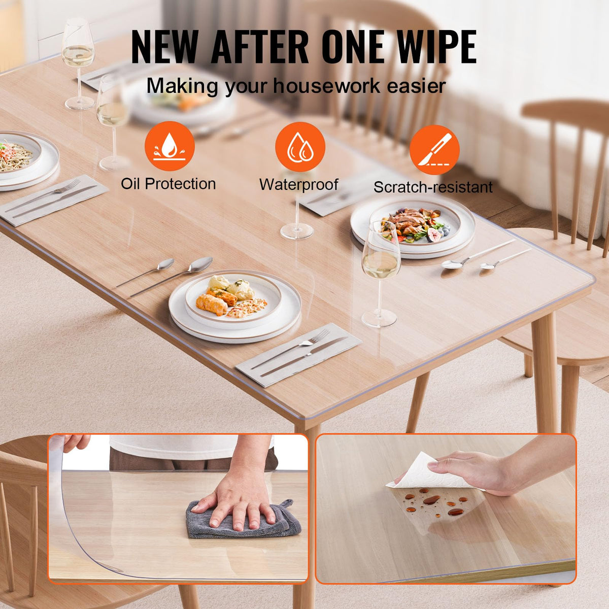 VEVOR 2.0 mm thick protector provides durable coverage for daily tasks.